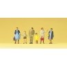 Pedestrians -- Passers-By Wearing Coats pkg(6), HO, Preiser Kg 14069