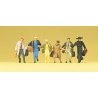 Pedestrians -- Travellers Hurrying pkg(6), HO, Preiser Kg 14068