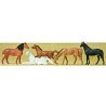 Animals -- Horses pkg(5), HO, Preiser Kg 14150