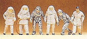 Working People -- Firemen pkg(6), HO, Preiser Kg 14205
