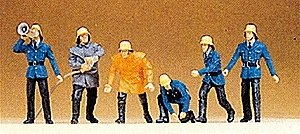 Firemen -- Set 2 pkg(6), HO, Preiser Kg 14201