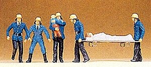 Firemen -- Set 3 pkg(6), HO, Preiser Kg 14202
