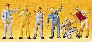 People Working -- Standing Truckers pkg(6), HO, Preiser Kg 14127