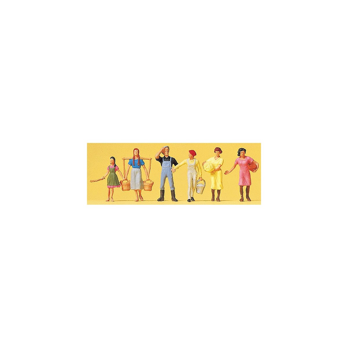 Working People -- People on the Farm 2 pkg(6), HO, Preiser Kg 14083