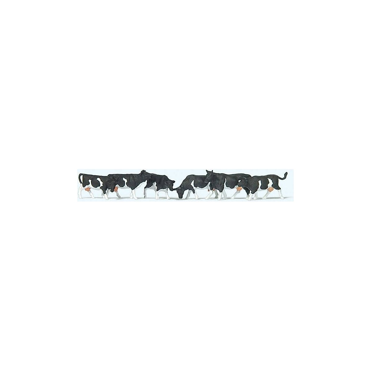 Black & White Cows -- pkg(6), N, Preiser Kg 79228