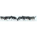 Black & White Cows -- pkg(6), N, Preiser Kg 79228