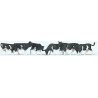 Black & White Cows -- pkg(6), N, Preiser Kg 79228