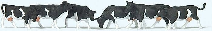Black & White Cows -- pkg(6), N, Preiser Kg 79228