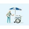 Ice Cream Vendor w/Cart Individual Figure, HO, Preiser Kg 29116