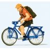 Bicycle Courier -- With Bicycle, HO, Preiser Kg 28175