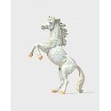 Animal -- Rearing White Horse, HO, Preiser Kg 29514