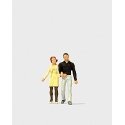 Couple Walking, HO, Preiser Kg 28111