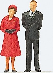 Historic People -- Her Magesty, the Queen Elizabeth II & Prince Philip, Duke of Edinburgh, HO, Preiser Kg 28132