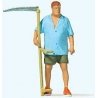Farmer w/Scythe - Individual Figure, HO, Preiser Kg 28217