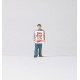 Individual Figure - Working People -- Man Carrying Sandwich Board Sign, HO, Preiser Kg 29049