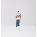 Individual Figure - Working People -- Man Carrying Sandwich Board Sign, HO, Preiser Kg 29049