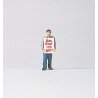 Individual Figure - Working People -- Man Carrying Sandwich Board Sign, HO, Preiser Kg 29049