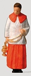 Individual Figures - Religious People -- Altar Boy Carrying Incense, HO, Preiser Kg 28068