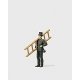 Individual Figures, Working People -- Chimney Sweep w/Ladder, HO, Preiser Kg 28080