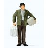 Man Walking w/Bird Cage, HO, Preiser Kg 28160
