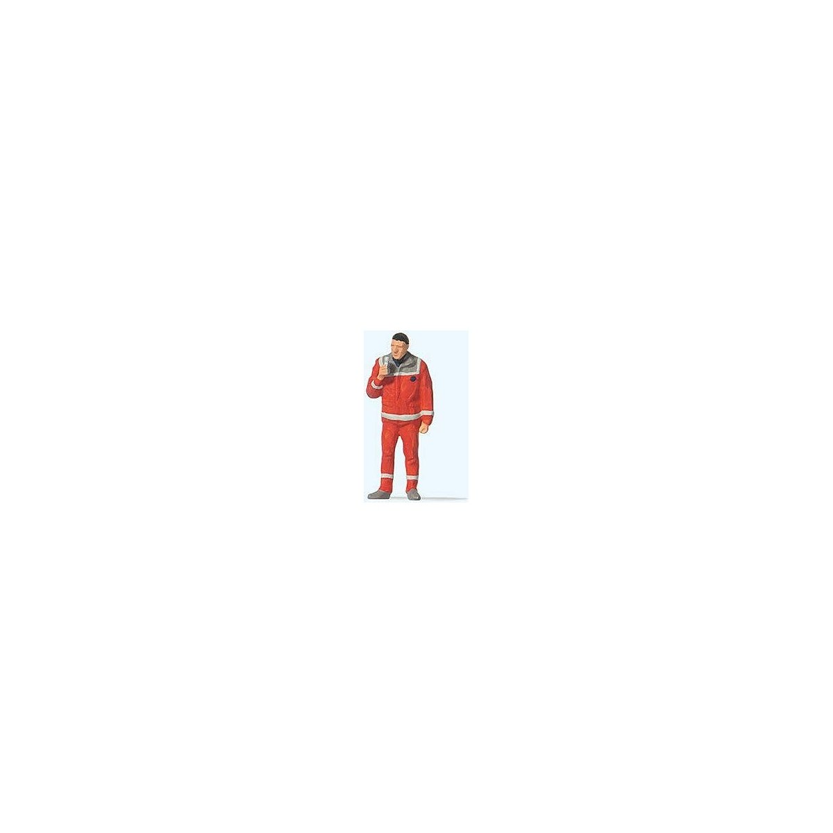 Paramedic Individual Figure -- Red Uniform, HO, Preiser Kg 28240