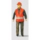 Individual Figure - Railway Personel -- Modern Switchman w/Safety Vest, HO, Preiser Kg 28008