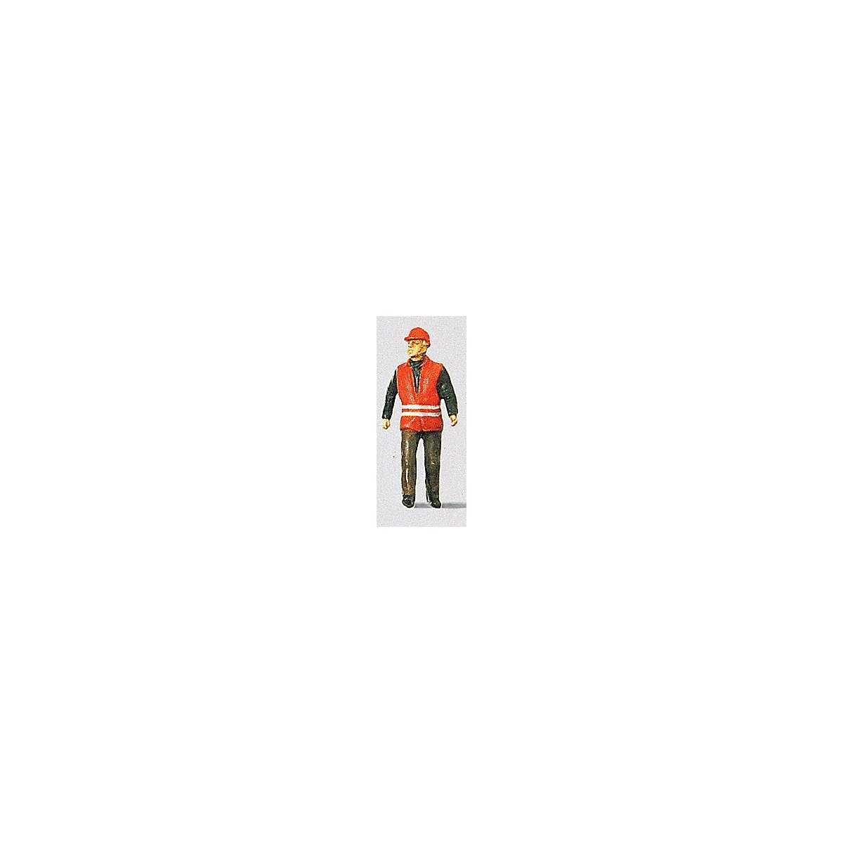 Individual Figure - Railway Personel -- Modern Switchman w/Safety Vest, HO, Preiser Kg 28008