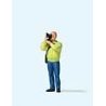 Man with Video Camera Individual Figure, HO, Preiser Kg 28257