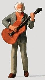 Individual Figures -- Standing Guitar Player, HO, Preiser Kg 29067