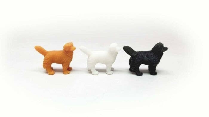 Assorted Dogs -- White pkg(5), N, All Scale Miniatures 1600962W