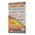 Scenic Accents(R) Economy Figure Packs -- Worker (Over 100 Figures), HO, Woodland Scenics 2052