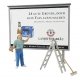Working People -- Worker On Ladder, Putting Up Poster, Accessories, G, Preiser Kg 45126