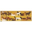Animals -- Horses pkg(26), HO, Preiser Kg 14407