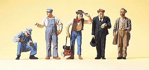Workers -- US Track Workers, Conductor & Hobos, O, Preiser Kg 65342