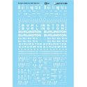 Railroad Decal Set -- Chicago, Burlington & Quincy, Post-1968 Freight Cars, HO, Microscale Industries Inc 871468