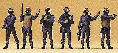 German Police -- SWAT Team (GSG9), HO, Preiser Kg 10446