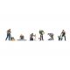 Working People -- Road Workers with Accessories pkg(6), HO, Noch Gmbh & Co 15112