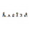 Working People -- Road Workers with Accessories pkg(6), HO, Noch Gmbh & Co 15112