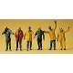 People Working -- Modern Workmen w/Outdoor Gear pkg(6), HO, Preiser Kg 10423
