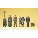 Pedestrians -- Protestant Funeral pkg(6), HO, Preiser Kg 10519