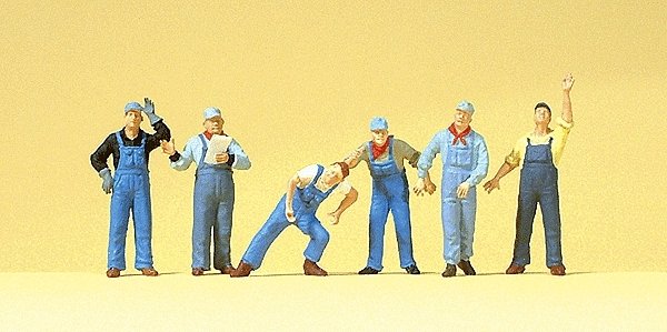 Working People -- United States Railway Workers pkg(6), HO, Preiser Kg 10547