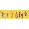 Children Playing -- Standing Children Playing pkg(8), HO, Preiser Kg 10530
