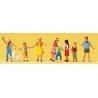 Children Playing -- Standing Children Playing pkg(8), HO, Preiser Kg 10530