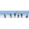 Recreation & Sports -- Angler Fishermen pkg(6), HO, Noch Gmbh & Co 15892