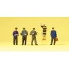 Railroad Personnel -- 1940s-70s Railroad Personnel pkg(5), HO, Preiser Kg 10558
