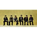 Working People -- Sitting Industrial Workers pkg(6), HO, Preiser Kg 10351