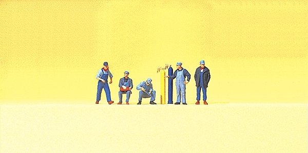 Railroad Personnel -- US Railway Personnel pkg(5), N, Preiser Kg 79214