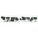 Cows -- Black, White pkg(6), HO, Preiser Kg 10145