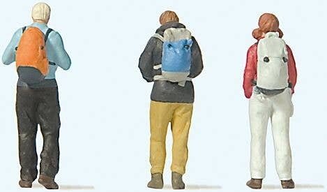 Hikers, Backpackers and Wanderers -- pkg(6), HO, Preiser Kg 10699