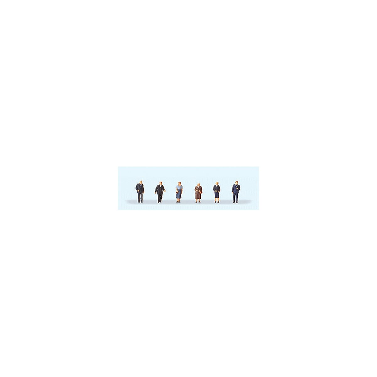 Pedestrians -- Churchgoers (Set 1) pkg(6), N, Preiser Kg 79220